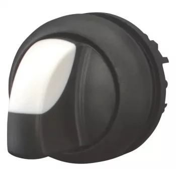 Eaton M22S-WRK4 selector switch actuator, black, 3-Position, latching, plastic front ring 279432