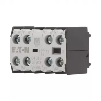 EATON 04DILE Auxiliary Contact Block, 4 NC, Positively Guided, Front Mounting, for DILM7-DILM38 Contactors 010256