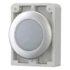 Eaton RMQ-Titan Flat Round Indicator Light Head, White Lens, Chrome Bezel, M30C-FL-W 183287