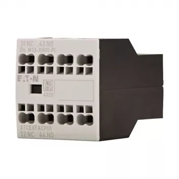 Eaton DILM32-XHI11-PI Auxiliary Contact Block, 1 NO + 1 NC, 4 A, Front Mounting, for DILM7-DILM32 Contactors 199309