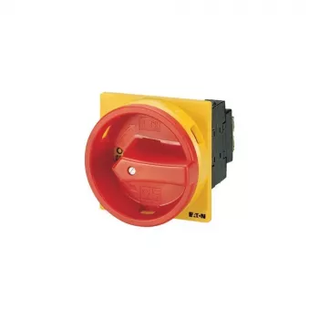 Eaton P1-32/EA/SVB/N/HI11 4-Pole main switch, 32A, IP65, black enclosure with red/yellow handle 057859