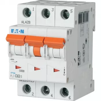 Eaton PXL-C63/3 Miniature Circuit Breaker 3-Pole C 63A 6kA 236432