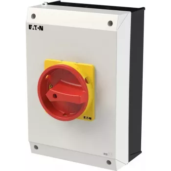 Eaton P3-63/I4/SVB/N 3-Pole main switch with emergency stop function, 63 A, red/yellow 207349