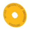 Eaton M22-XAK2 emergency stop sign, yellow, 60 mm, EMERGENCY STOP label 216466
