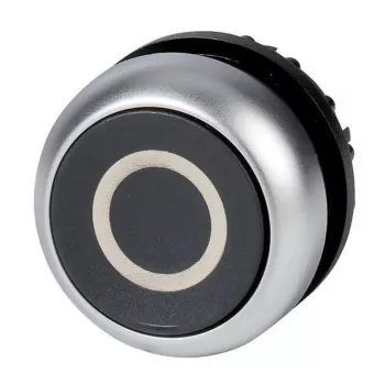 Eaton M22-D-S-X0 Pushbutton Switch, Black/Metallic 216609