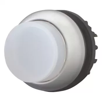 Eaton M22-DRLH-W pushbutton switch, white/black/metallic 216788