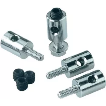Reely linkage connector for wires, Bowden cables, push rods up to 2 mm diameter (10 pieces, black) 180281