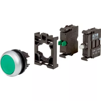 Eaton M22-DL-G-K10LED-BVP illuminated pushbutton, plastic front ring 110930