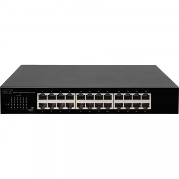 DIGITUS DN-80113-1 24-Port Gigabit switch, 19-inch rack mounting, 48 Gbps, unmanaged