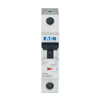 Eaton FAZ-C0.5/1 miniature circuit breaker (MCB) 1-Pole C 0.5A 10kA 278544