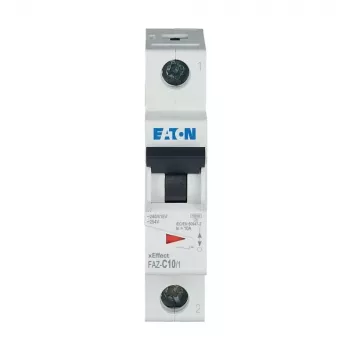 Eaton FAZ-C10/1 miniature circuit breaker, 1-Pole, C characteristic, 10 A, 240/415 V AC 278557