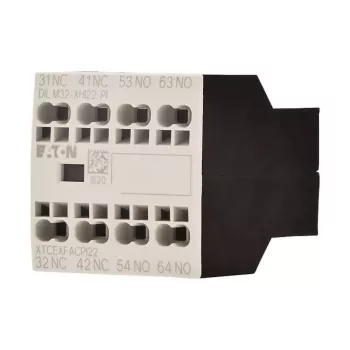 Eaton DILM32-XHI22 auxiliary contact block, 2NO+2NC, front mounting, screw terminals 199311