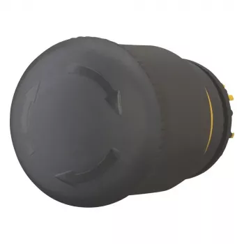 Eaton M22S-PVT black mushroom pushbutton actuator, 22mm, momentary 271499