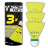 TALBOT torro Badminton shuttlecock Tech 350, slow, yellow/green, durable nylon shuttlecock for leisure and training - 1 piece (479115)