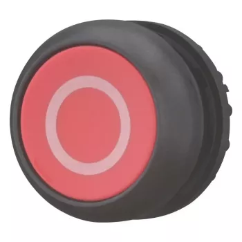 Eaton M22S-D-R-X0 Pushbutton, Red/Black, Plastic, IP66/IP67/IP69, 29.7 mm x 29 mm 216606