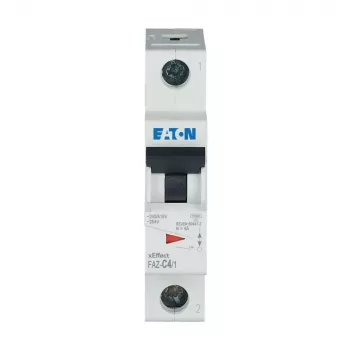 Eaton FAZ-C4/1 miniature circuit breaker type C, 1-Pole, 4 A, 10 kA, DIN rail 278553
