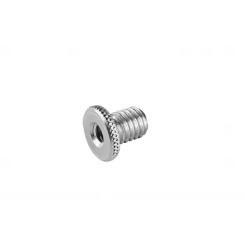 König & Meyer 21770-000-29 Thread Reducer 3/8 inch Male Thread to 1/4 inch Female Thread, Knurled, Galvanised