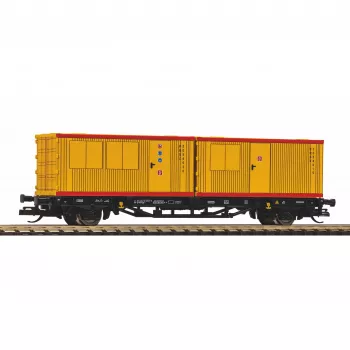 PIKO TT 47729 Container Flat Wagon with 2x 20ft Containers, PIKO Rail Service