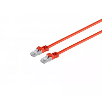 Exertis Connect 79305R Cat6a S/FTP Patch Cable RJ45 to RJ45, 5 m, Halogen-Free, Moulded, Without Hook, Red