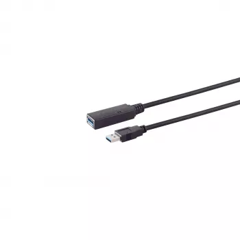 S/CONN Maximum Connectivity Active USB-C to USB-A Extension Cable, USB 3.0, 5 Gbps, 5 m 13-39055