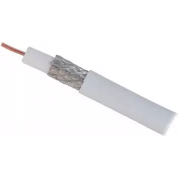 S CONN MAXIMUM CONNECTIVITY SAT Coaxial Cable 1.0/4.6, Four-Fold Shielded, CCS, >110 dB, 100 m, White 15-40001006