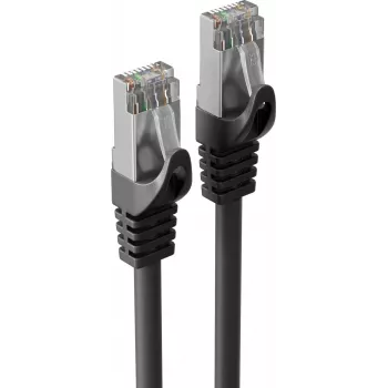 S CONN MAXIMUM CONNECTIVITY Industrial Cat.7 S/FTP Patch Cable, RJ45, PUR, Black, 0.15 m 08-39205