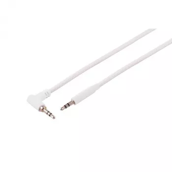 S CONN maximum connectivity Audio Cable 3.5mm TRS Angled to Straight White 1.2m 14-07126