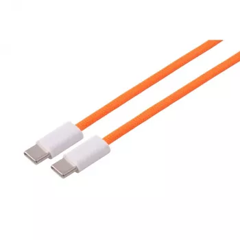 S CONN MAXIMUM CONNECTIVITY USB-C to USB-C Charging Cable, 2.0, 60W, Orange, Nylon Braid, 3m 14-21047