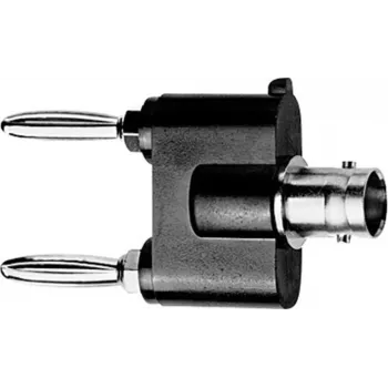 Telegärtner Measuring Adapter BNC Female to 4 mm Banana Plugs, Black/Silver J01008A0620