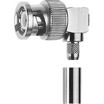 Telegärtner J01000A0033 BNC angled cable plug, crimp/solder, G08, 50 Ohm, for RD-316