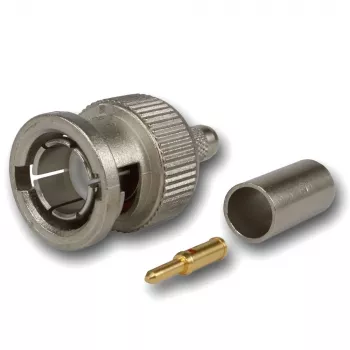 Telegärtner BNC plug crimp connector 75 Ohm for RG59/RG62/RG179/RG187/RG316 J01002A0030