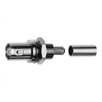 Telegärtner J01001A0083 BNC Cable Bulkhead Jack, Crimp, G05, 50 Ohm, for RG-223/U