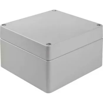 Bopla A 127 Universal Enclosure, 180 x 180 x 101 mm, Aluminium, Silver Grey (RAL 7001) (01127000.H)