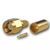 Telegärtner SMA cable plug crimp/solder G01, RG-58C/U, gold, 1 piece (J01150A0041Z)