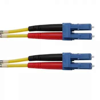 TELEGÄRTNER LC to LC single-mode OS2 duplex patch cable, 5 m, yellow