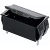 Bopla Battery Holder for 2 AA (Mignon) Cells, 9V Block Connection, Solder Tabs, 65 x 37 x 21.5 mm, Black 46300000