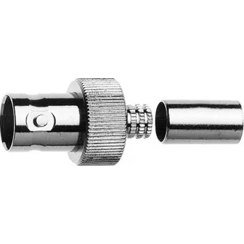 Telegärtner BNC Jack Crimp Connector 75 Ohm, Crimp/Crimp, for Cable Group G41 (0.6/2.8-4.7 mm), 5 Pieces J01003A0048