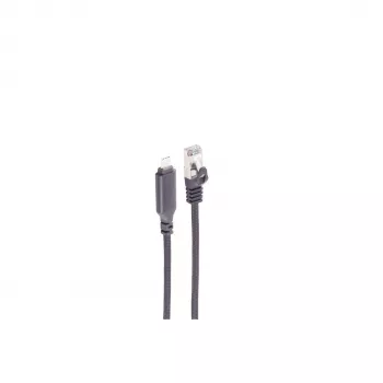 SHIVERPEAKS USB-C to RJ45 Gigabit Ethernet adapter cable, aluminium, black, 1m (BS14-51025)
