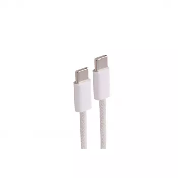 SHIVERPEAKS USB-C charging cable, USB 2.0, 60W, white, braided textile, 0.5m (BS14-21016)