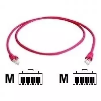 TELEGÄRTNER RJ45 crossover network patch cable CAT 6A S/FTP 0.5m red halogen-free flame-retardant L00000A0118