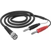 Telegärtner L00010A1845 1m BNC to Dual Banana Coaxial Test Lead, Black