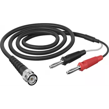 Telegärtner L00010A1845 1m BNC to Dual Banana Coaxial Test Lead, Black