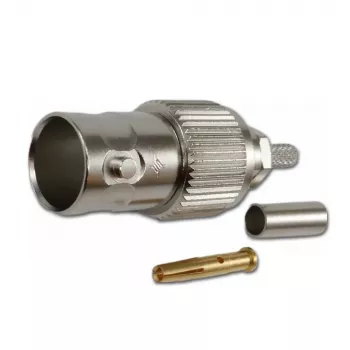 Telegärtner BNC cable socket crimp G04 75 Ohm for RG-179B/U, pack of 5 J01003B0021