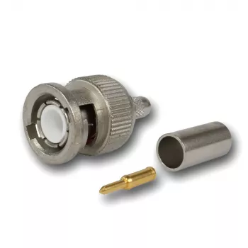 Telegärtner BNC cable plug crimp G01 50 Ohm, crimp/crimp, standard, A0205, G01 (RG-58 C/U), YR23092 Belden - 1 piece (J01000F1255Z)