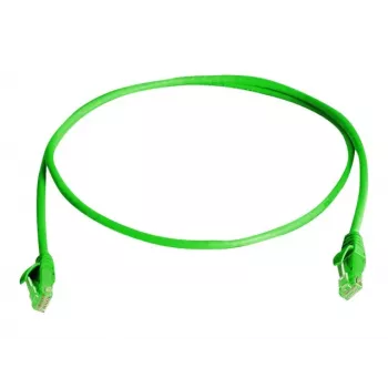 Telegärtner 100008515 CAT 6 RJ45 patch cable, 3 m, green, flame-retardant, with bend protection