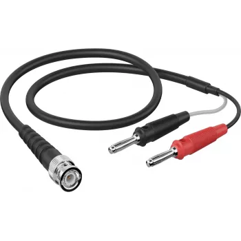 Telegärtner L00010A1844 0.5m BNC to 2x Banana Coaxial Test Lead, Black