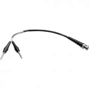 Telegärtner L00010A1844 0.5m BNC to 2x Banana Coaxial Test Lead, Black