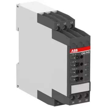 ABB CM Three-Phase Monitoring Relay, 2 Changeover Contacts, 300-500 V AC, 0.1-30 s 1SVR730794R3300