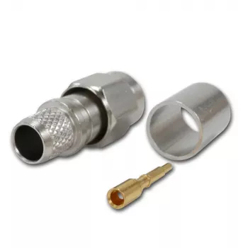 Telegärtner SMA Straight Plug Crimp G30 (1.5/3.8), H 155, Low Loss 1.4/3.8 Crimp/Crimp Coaxial Connector J01150A0618
