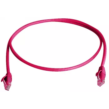 TELEGÄRTNER 100008051 CAT 6 U/UTP RJ45 Patch Cable, 0.5 m, Red, Flame-retardant, Bend Protection